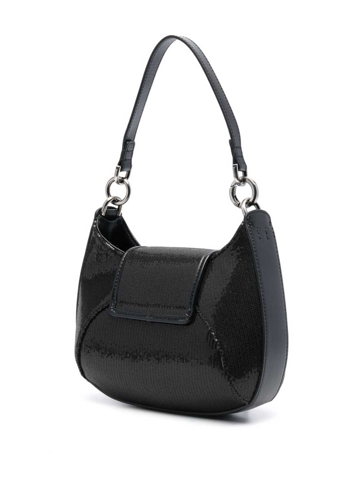 Shop Hogan H-bag Leather Shoulder Bag In Negro