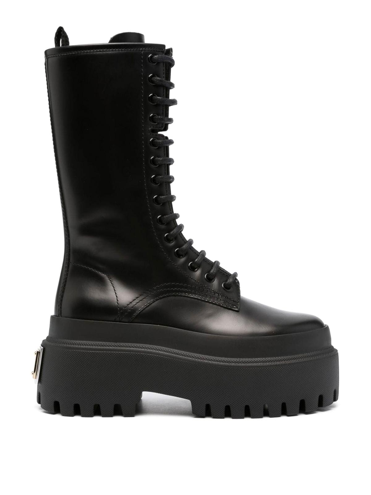Shop Dolce & Gabbana Combat Boots In Black