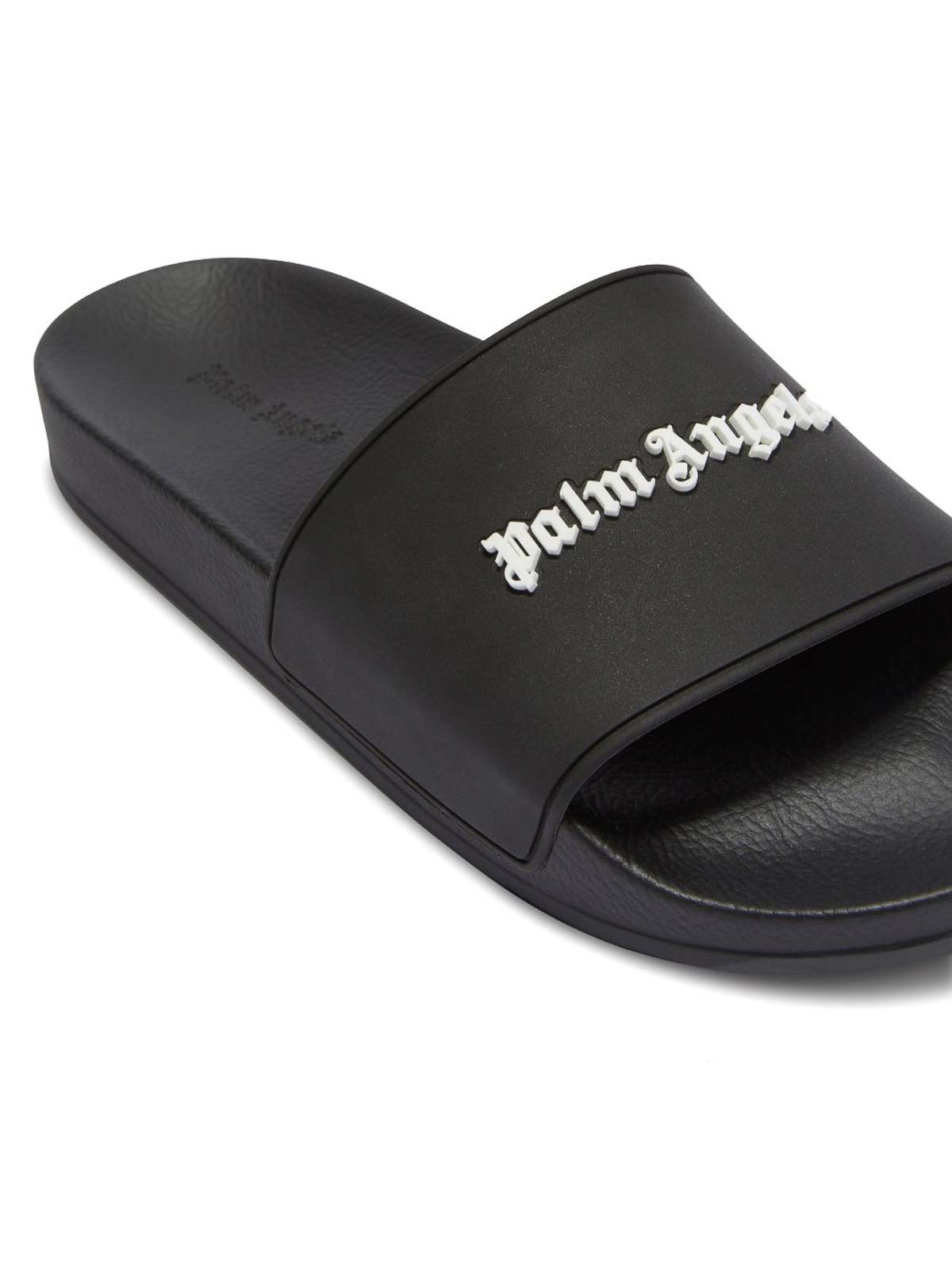 Palm Angels Logo pool sliders - Black - Men