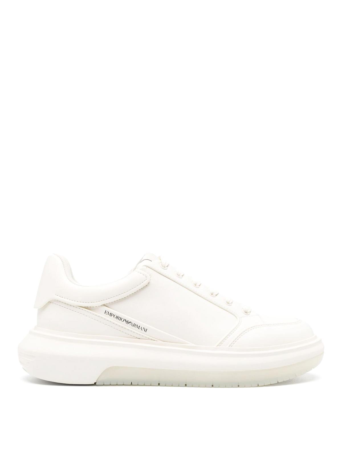 スニーカー Emporio Armani X3X184 XN829 PANELLED LOW-TOP Sneakers Emporio Armani logo-print Leather Sneakers | Black | FARFETCH