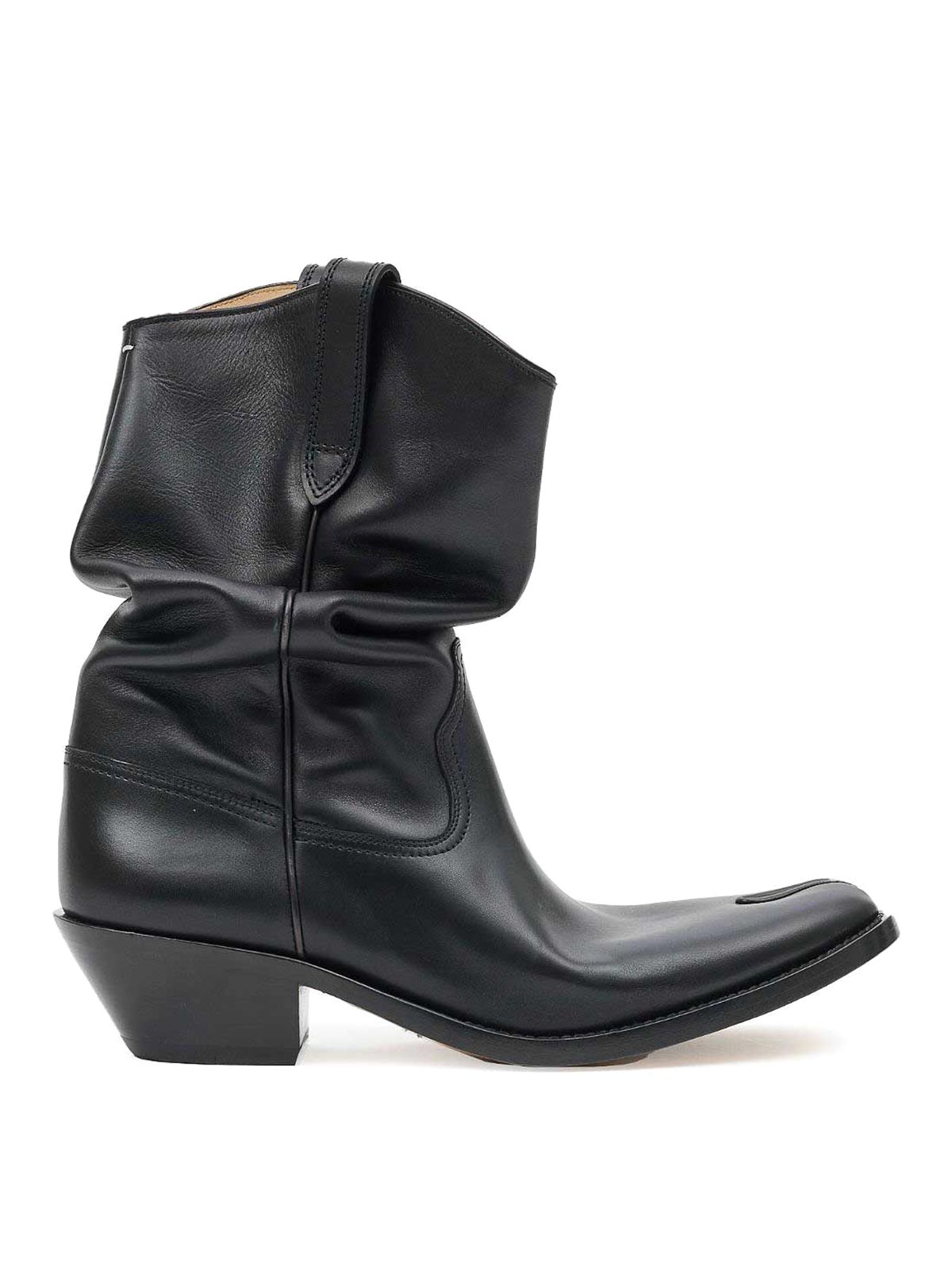 Ankle boots Maison Margiela - Tabi western leather ankle boots