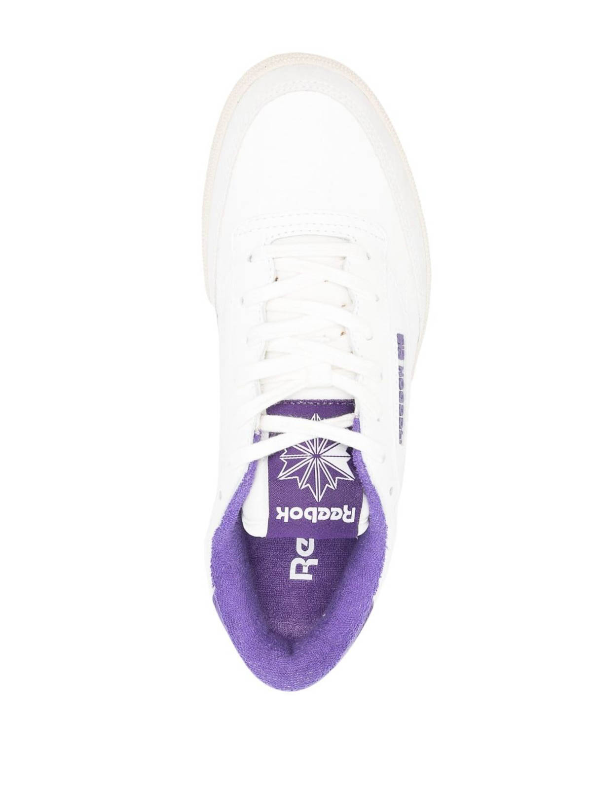 Shop Reebok Club C Leather Sneakers In Purple