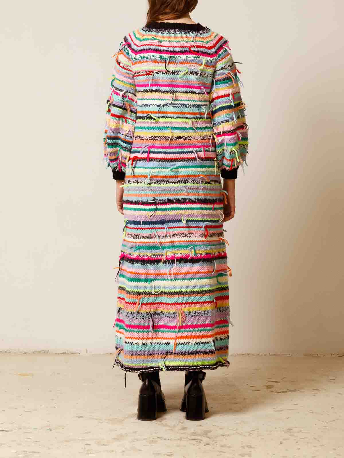 Shop Cavia Phoebe Long Dress In Multicolour