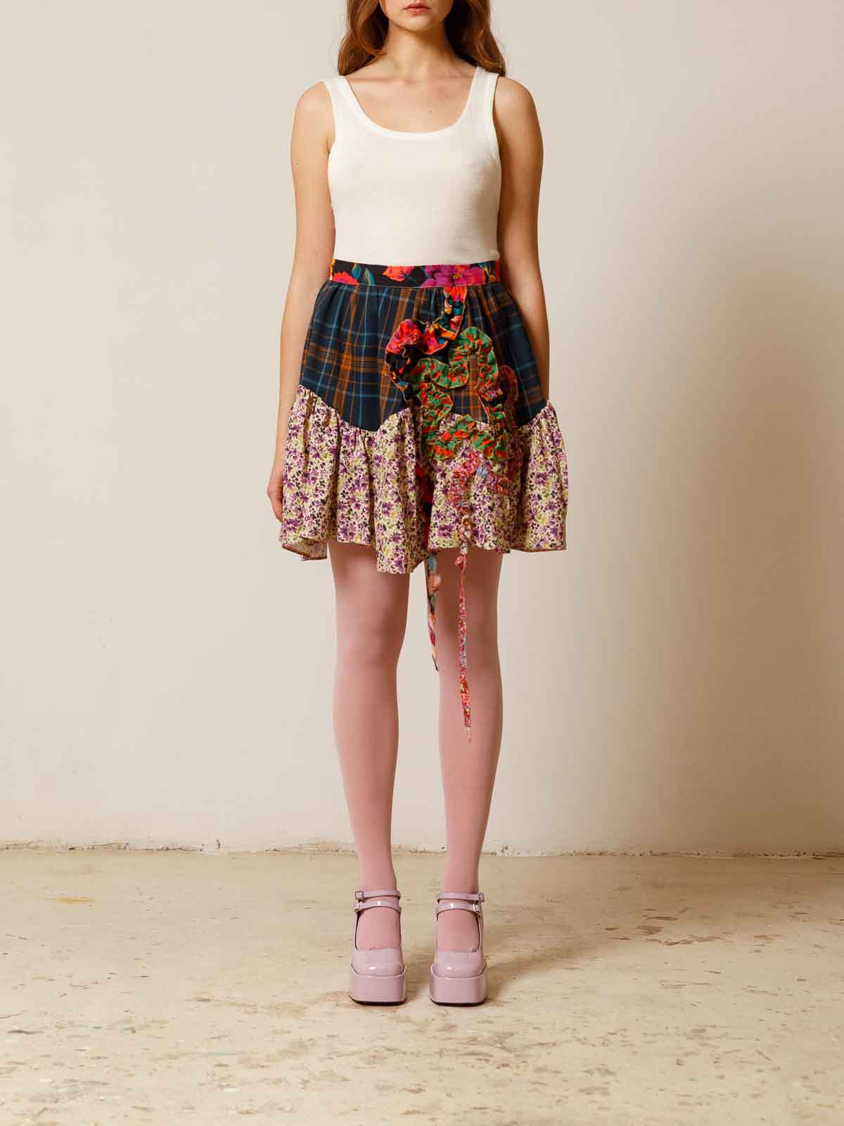 Shop Cavia Anna Mini Skirt In Multicolour
