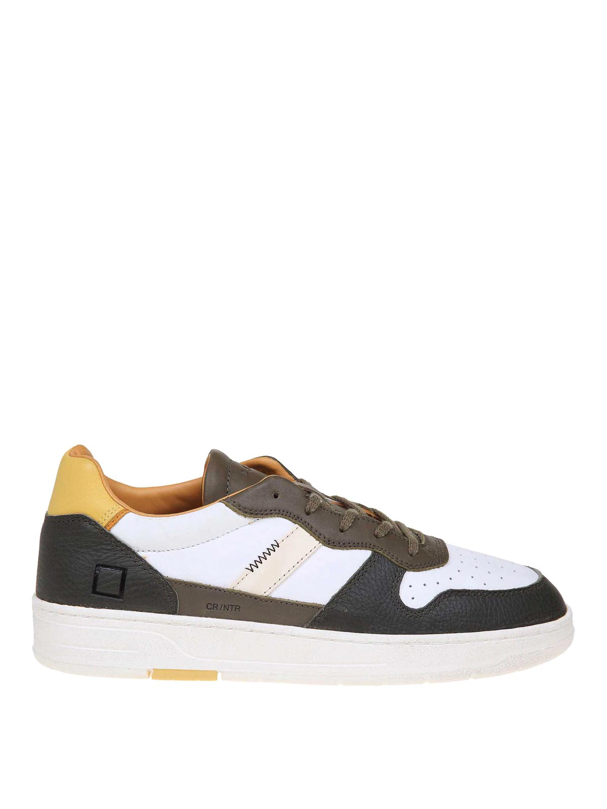 Shop Date Court 20 Sneakers In White And Green Leather