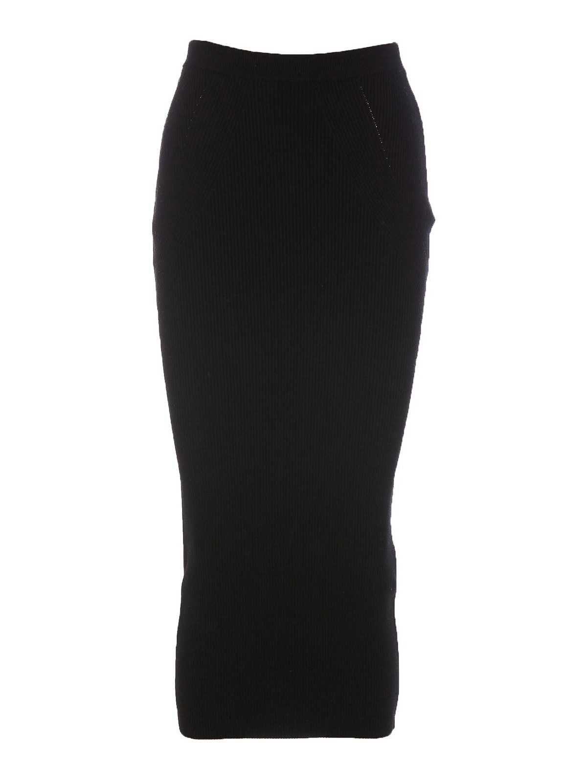Alexander Mcqueen Women Knit Pencil Skirt In Black