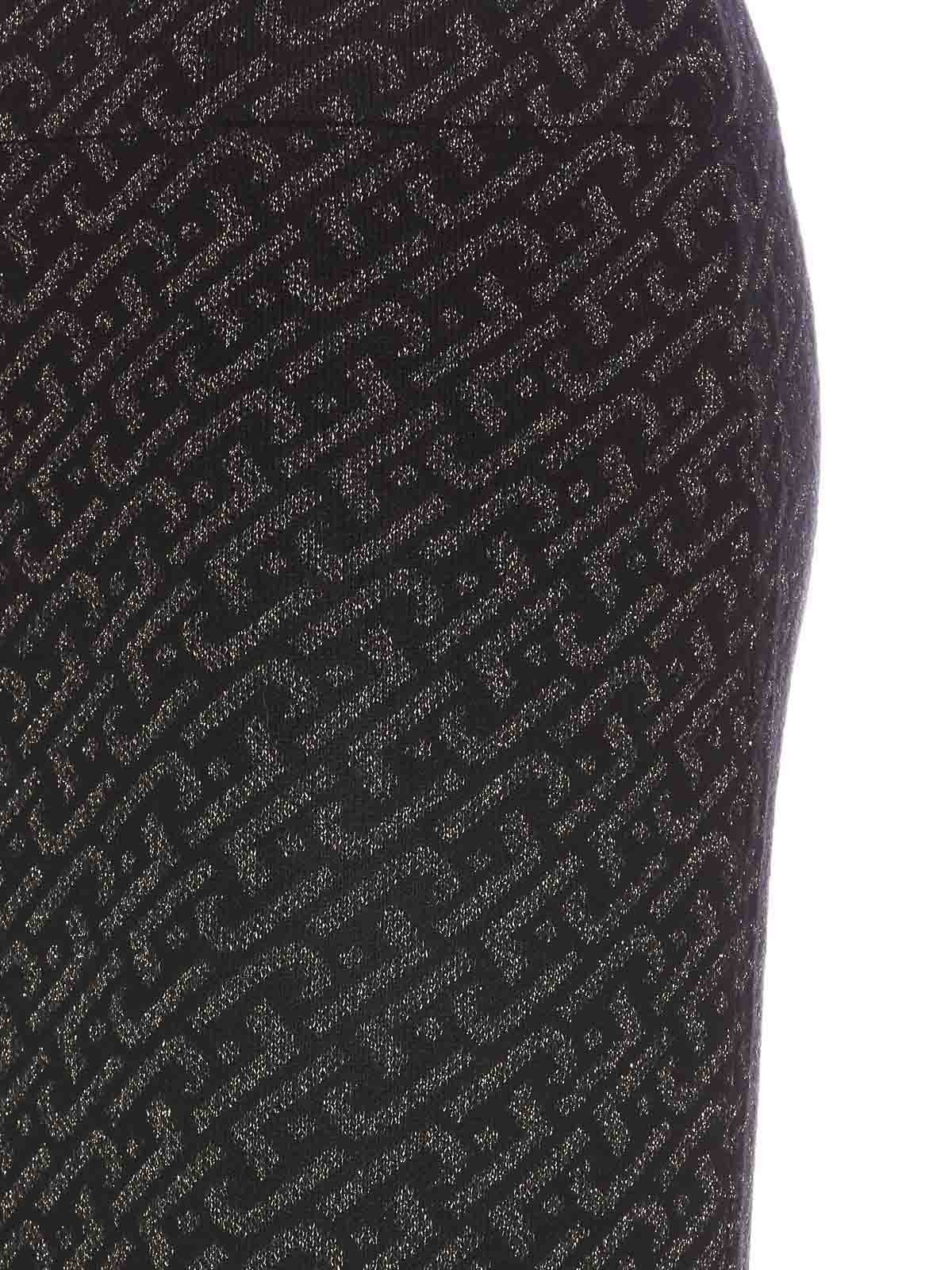 Shop Liu •jo Long Skirt In Negro