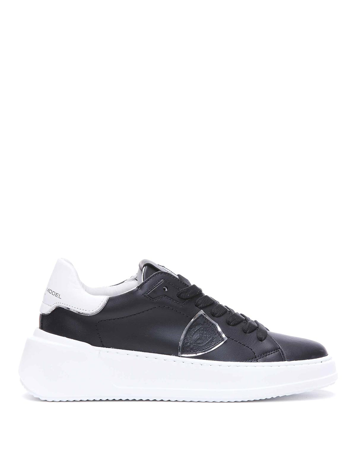 Philippe Model Leather Trainers In Black