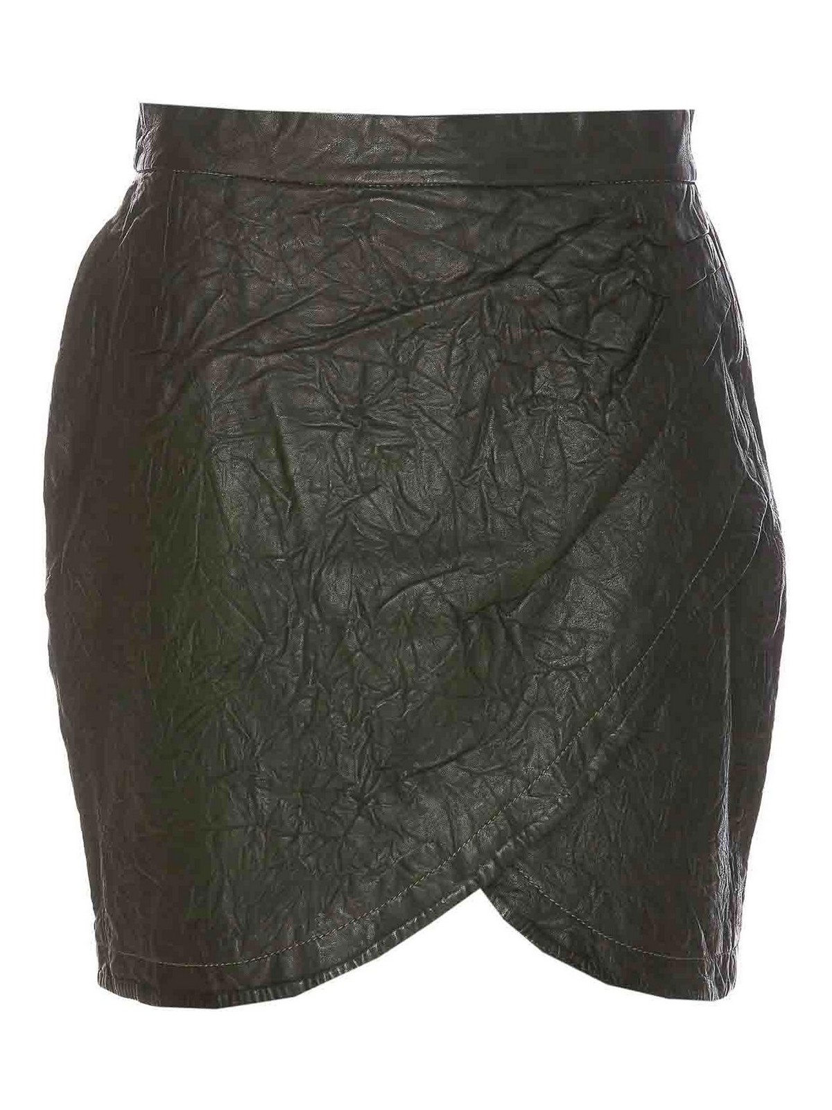 Zadig & Voltaire Wrapped Leather Miniskirt In Light Brown