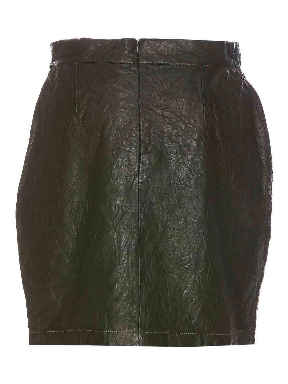 Shop Zadig & Voltaire Julipe Leather Skirt In Light Brown