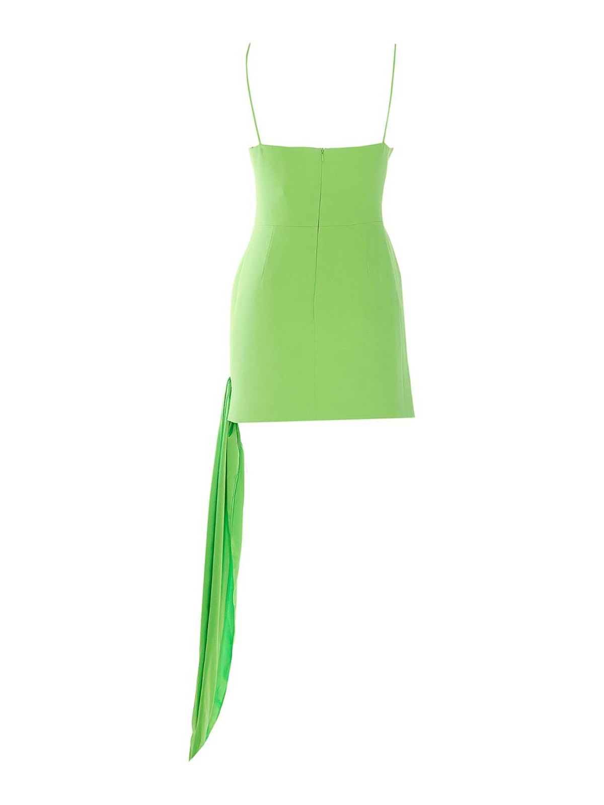 David Koma Wrap skirt effect mini dress - Green|DK55DNEONGREEN David Koma Wrap skirt effect mini dress - Green|DK55DNEONGREEN