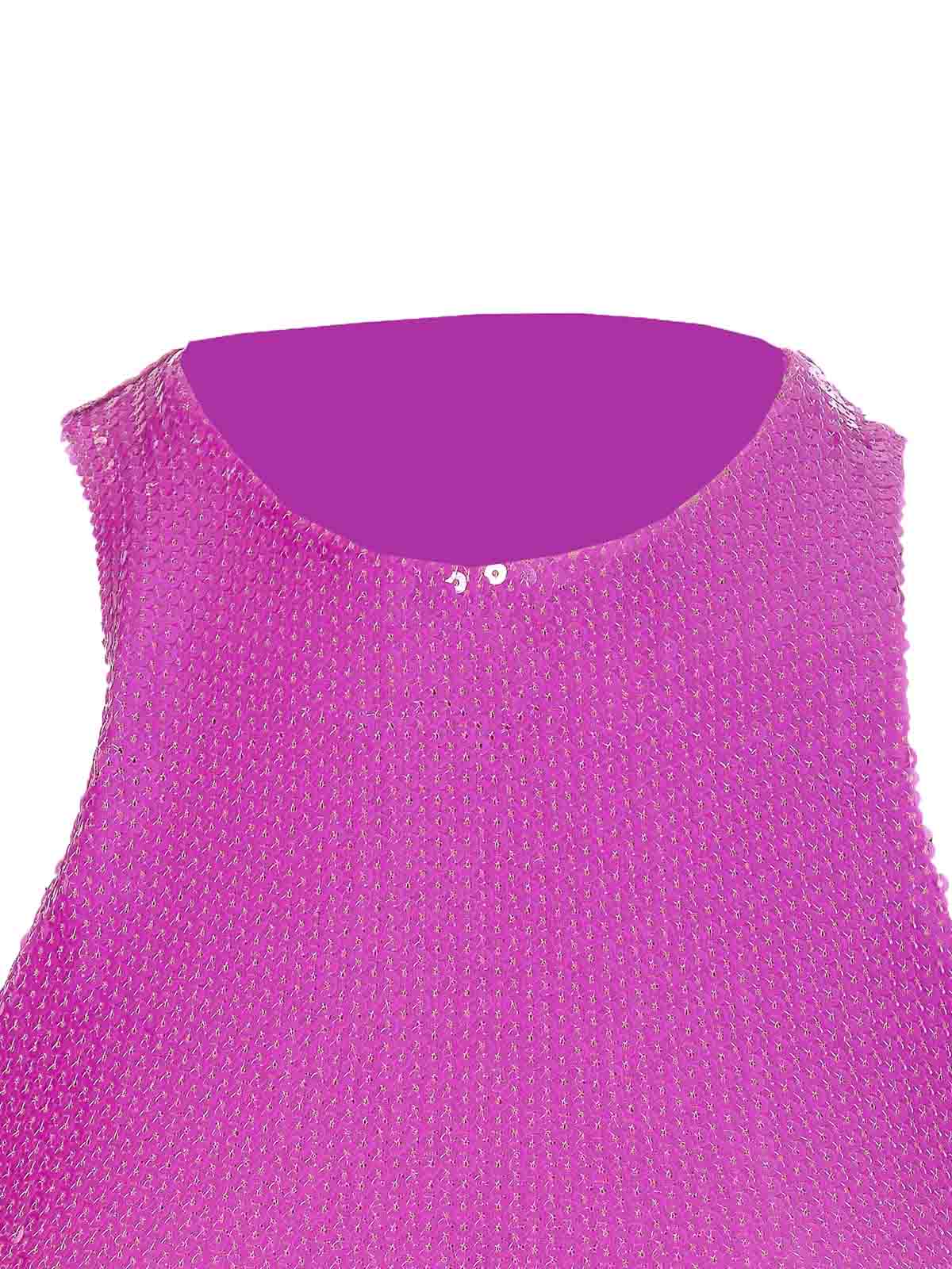 knee length dresses for ladies David Koma Draped Sleeve Mini Sequin Dress in Lilac Lilac / 12 main image 0