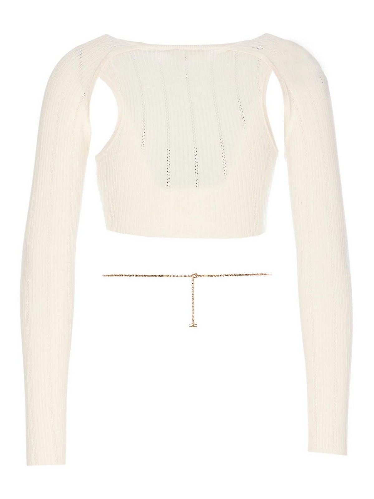 Elisabetta Franchi Cut-out top - White - Women|MK93S36E2193