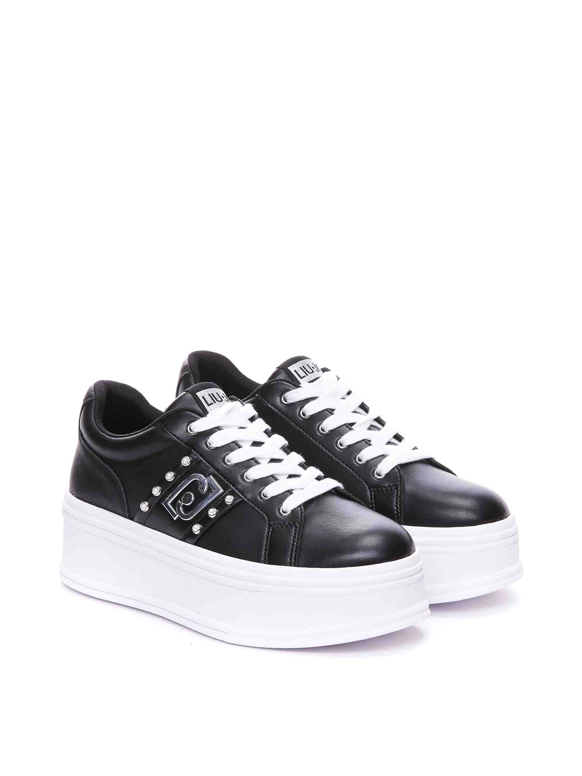 Shop Liu •jo Liu Jo Black Selma Sneakers