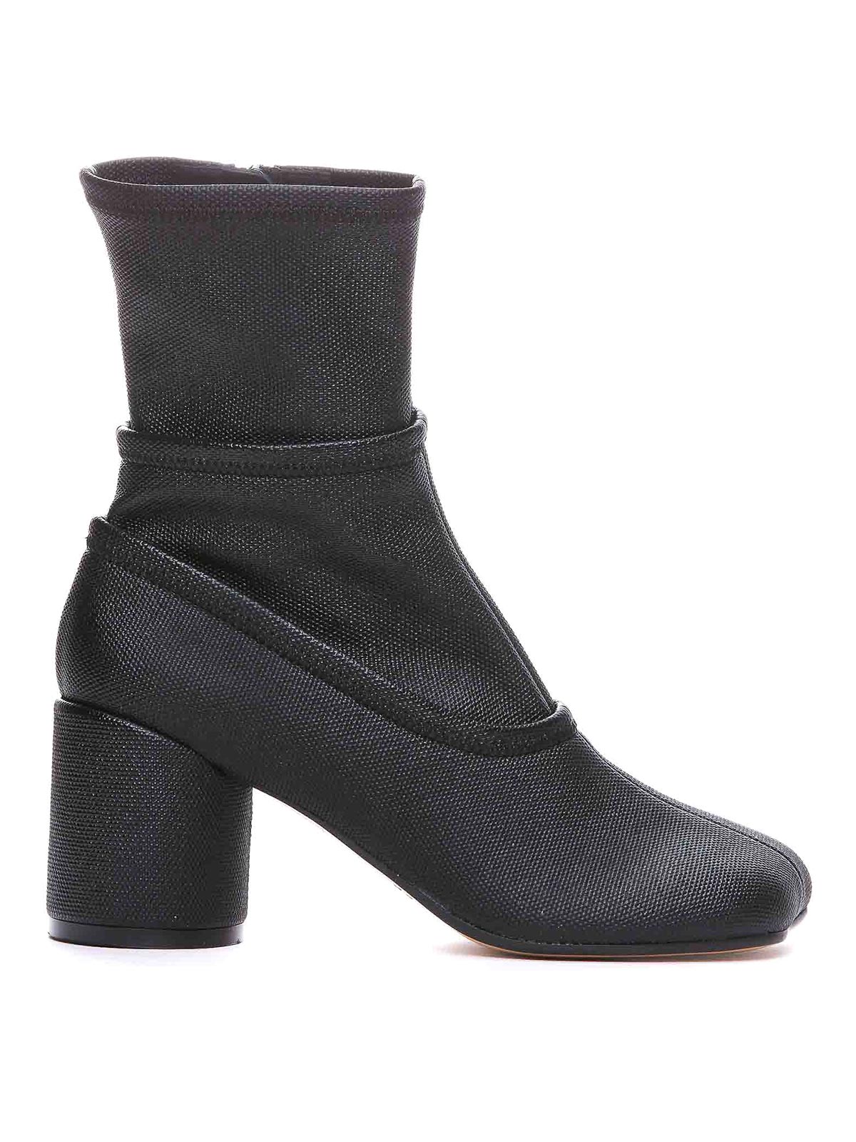 Mm6 Maison Margiela Anatomic Ankle Boots In Negro