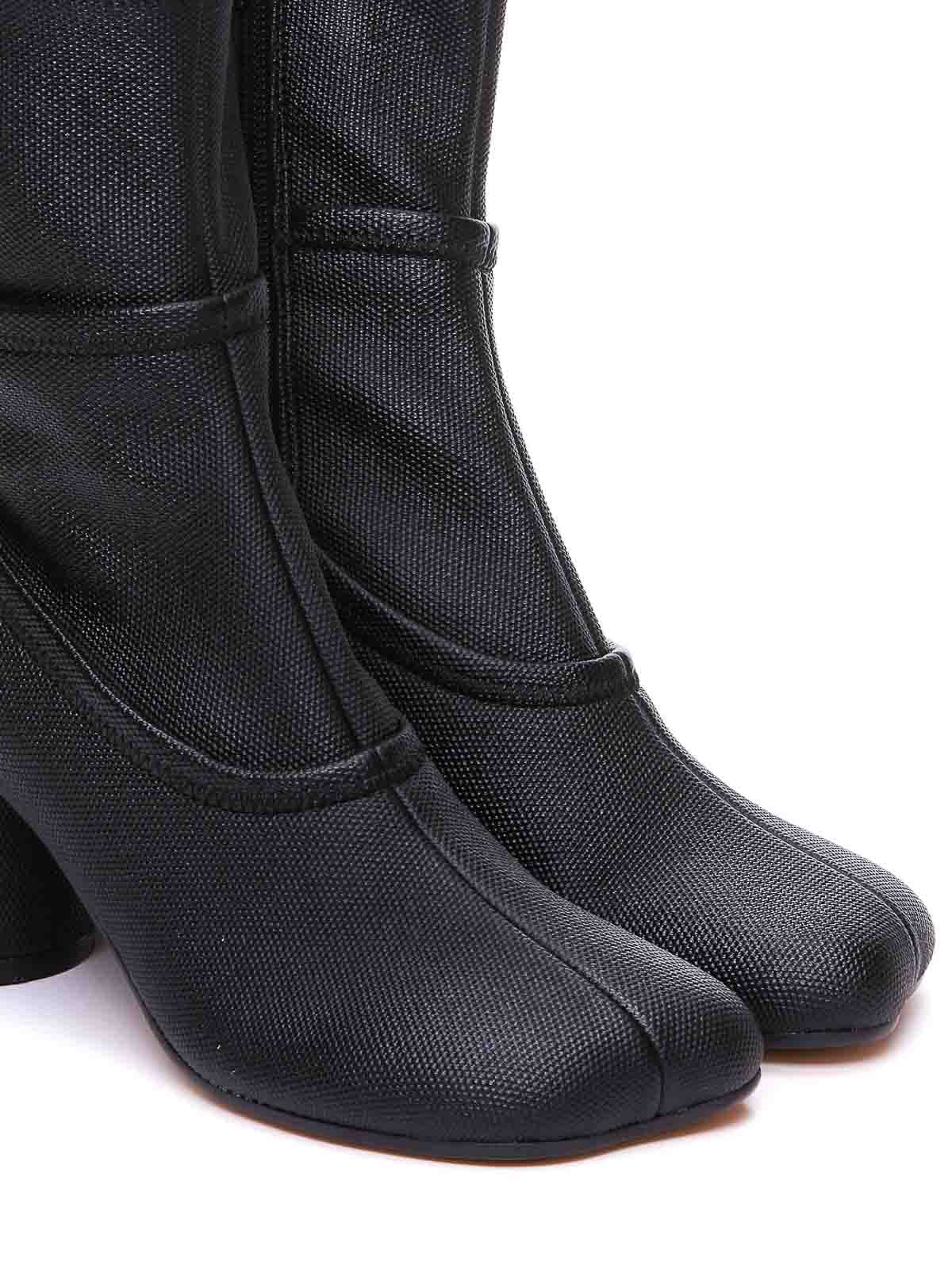 Shop Mm6 Maison Margiela Anatomic Ankle Boots In Negro