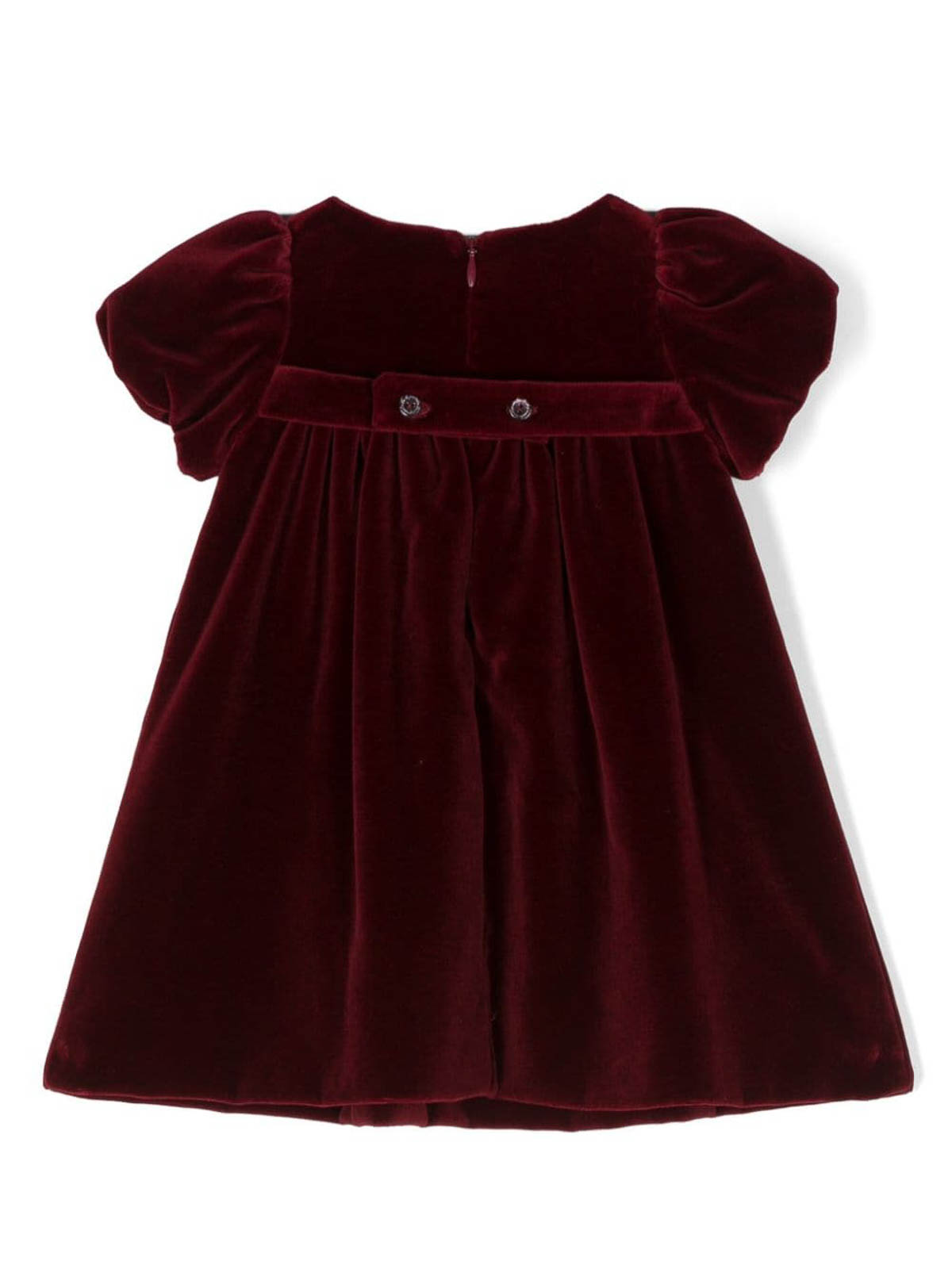 La Stupenderia Bordeaux Baby Dress with Logo - Girls|CBAB62V14B