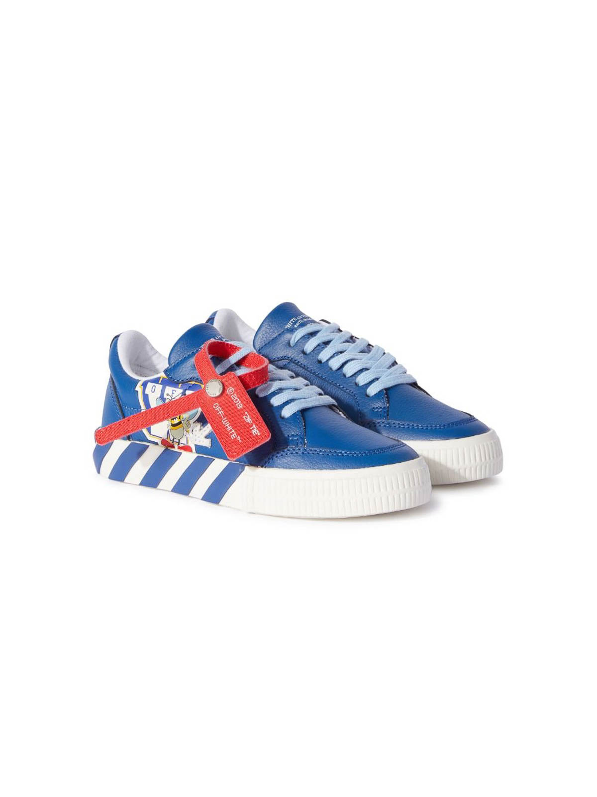 Trainers Off-White - Blue leather boy off white sneakers ...