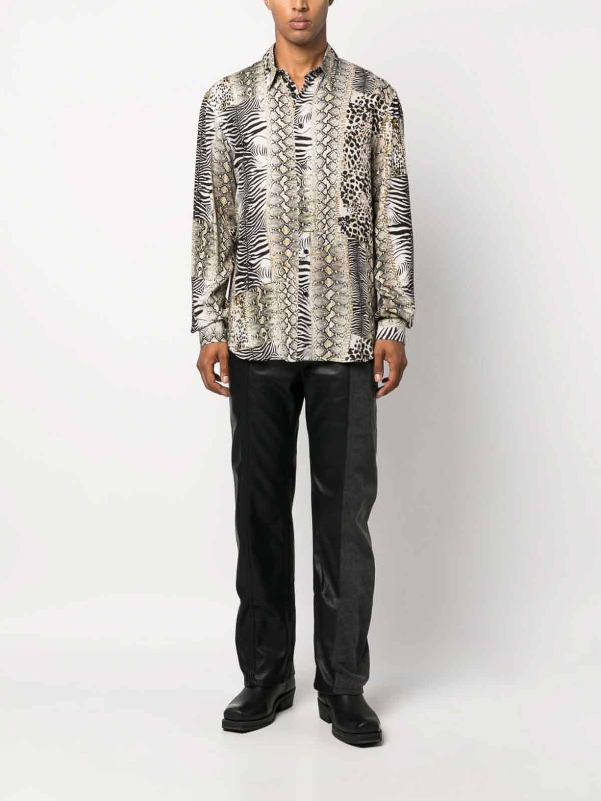 Just Cavalli Animal-Print Long-Sleeve Shirt|75OAL2S1NS348006