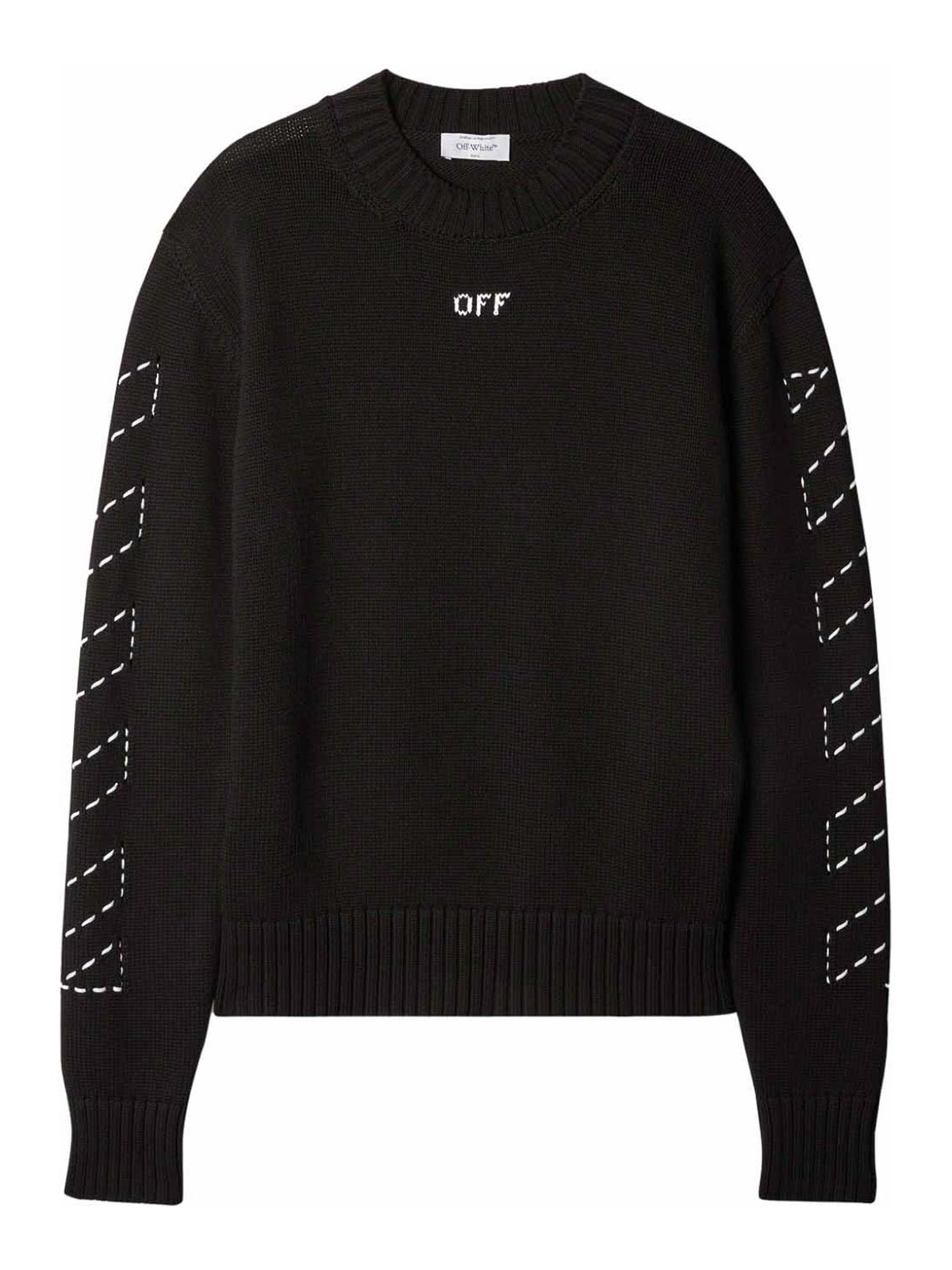 Off-white Stitch Arrows Black Pullover In White