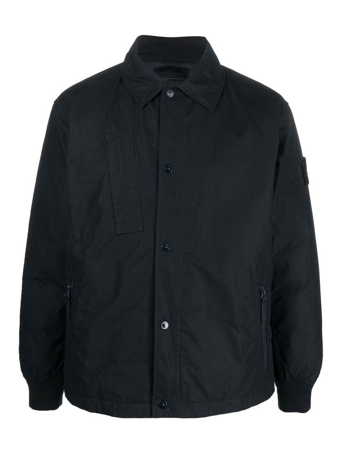 Shop Stone Island Compass-patch Jacket In Azul