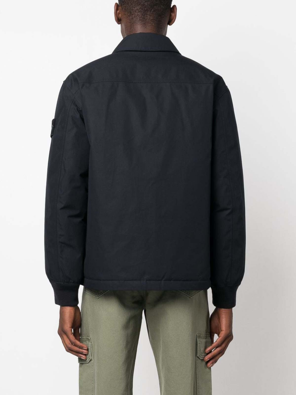 Shop Stone Island Compass-patch Jacket In Azul