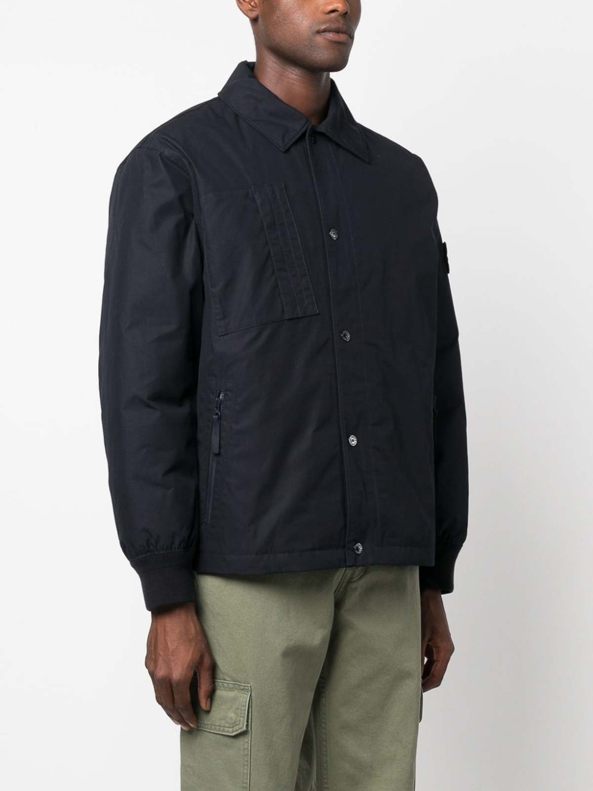 Shop Stone Island Compass-patch Jacket In Azul
