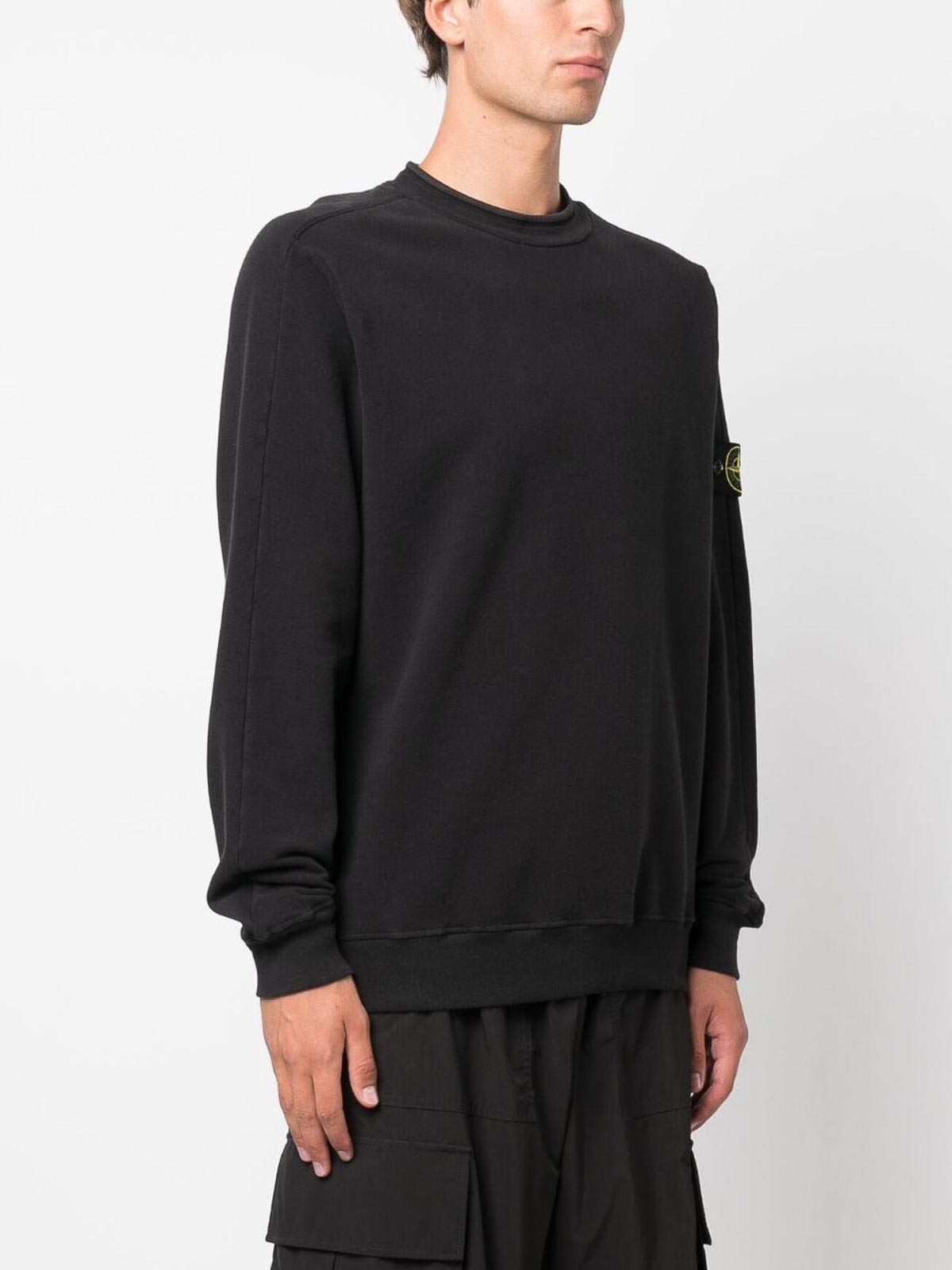 Stone Island クルーネック - 黒 - メンズ|791561352V0029