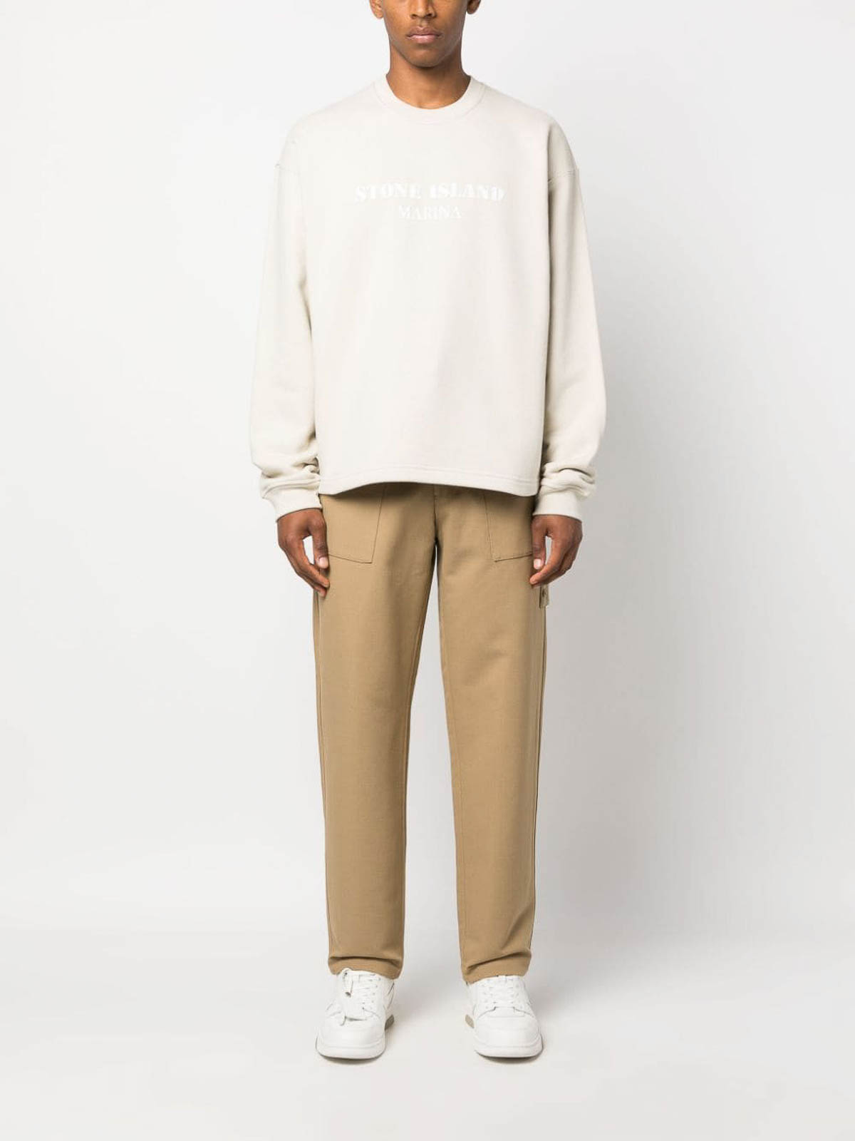 Stone Island クルーネック - 白 - メンズ|7915671X6V0097