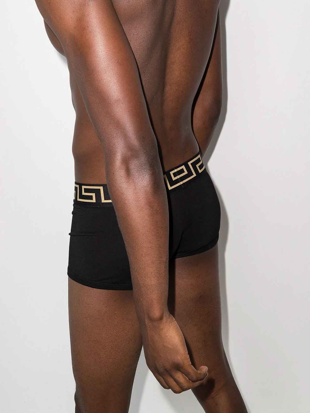 Shop Versace 2-pack Bicolour Boxer Shorts In White