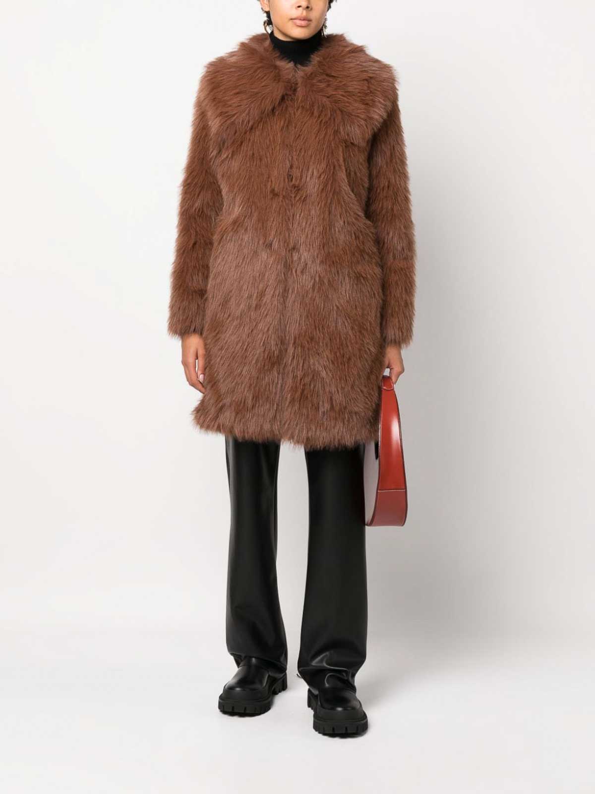 Cappotto con colletto rialzabile - Grigio melange