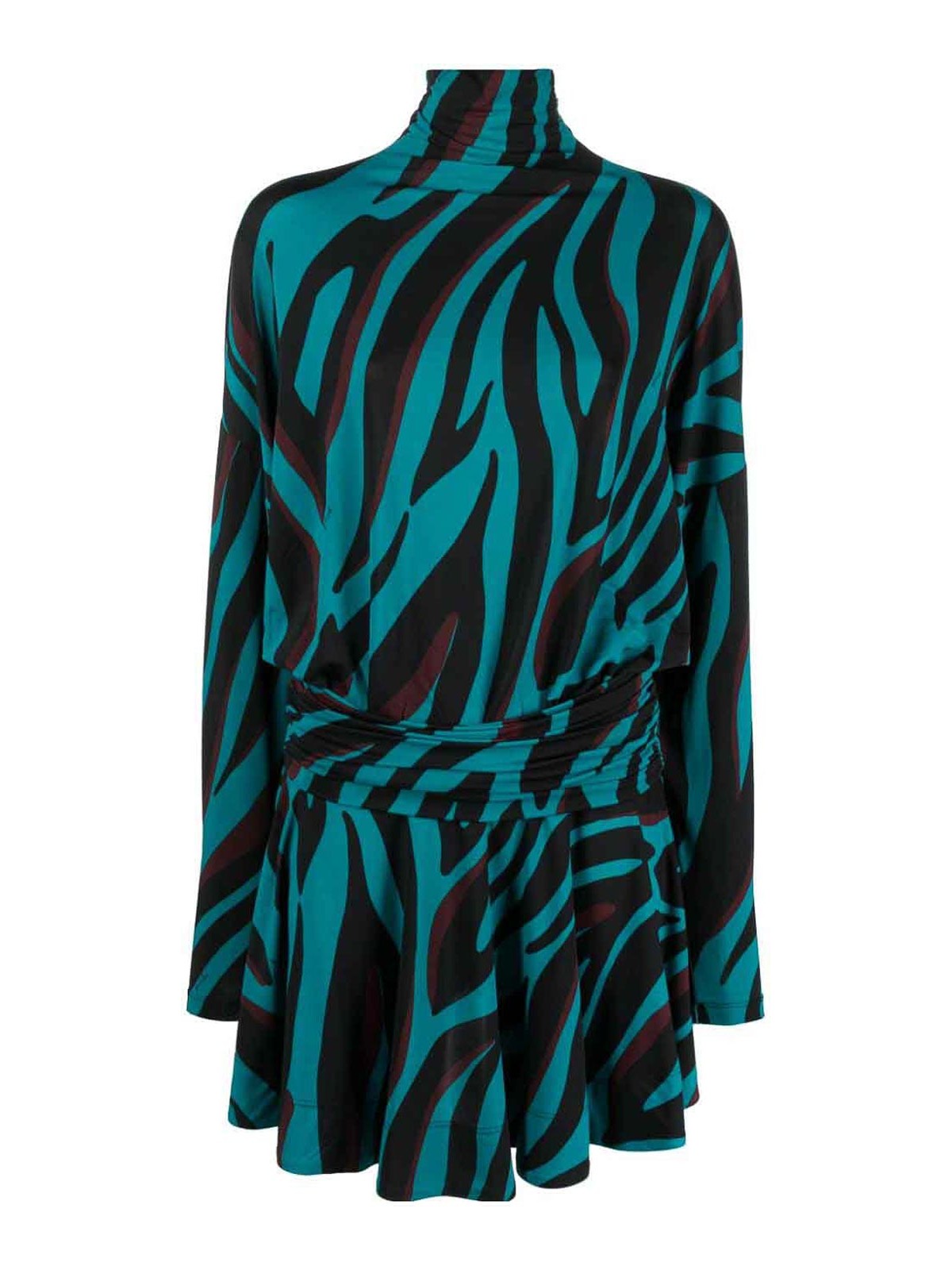 slim fit dress slacks Green Zebra Print V-Neck Midi Dress – Ro&Zo