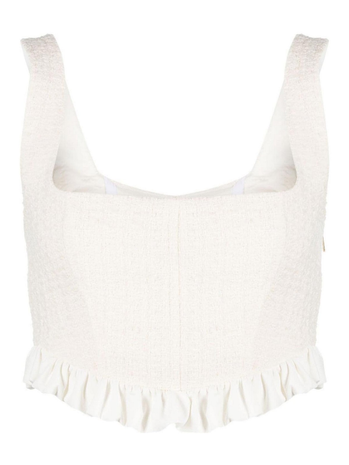 Top Sin Mangas Con Volantes Para Mujer - Blanco - Talla M - Verano 2024 - Ajustable Y Fresco