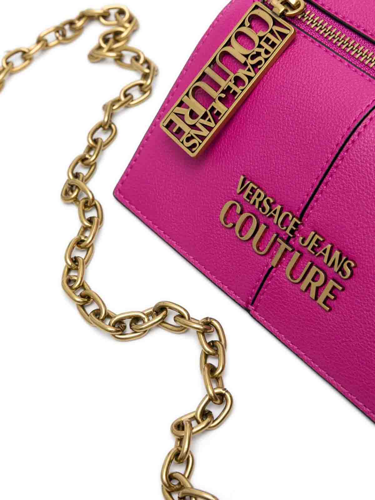 Versace Jeans Couture logo-charm chain-embellished Crossbody Bag - Farfetch