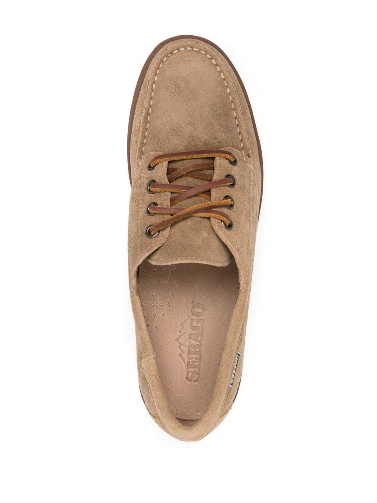 Shop Sebago Lace-up Loafers In Camel