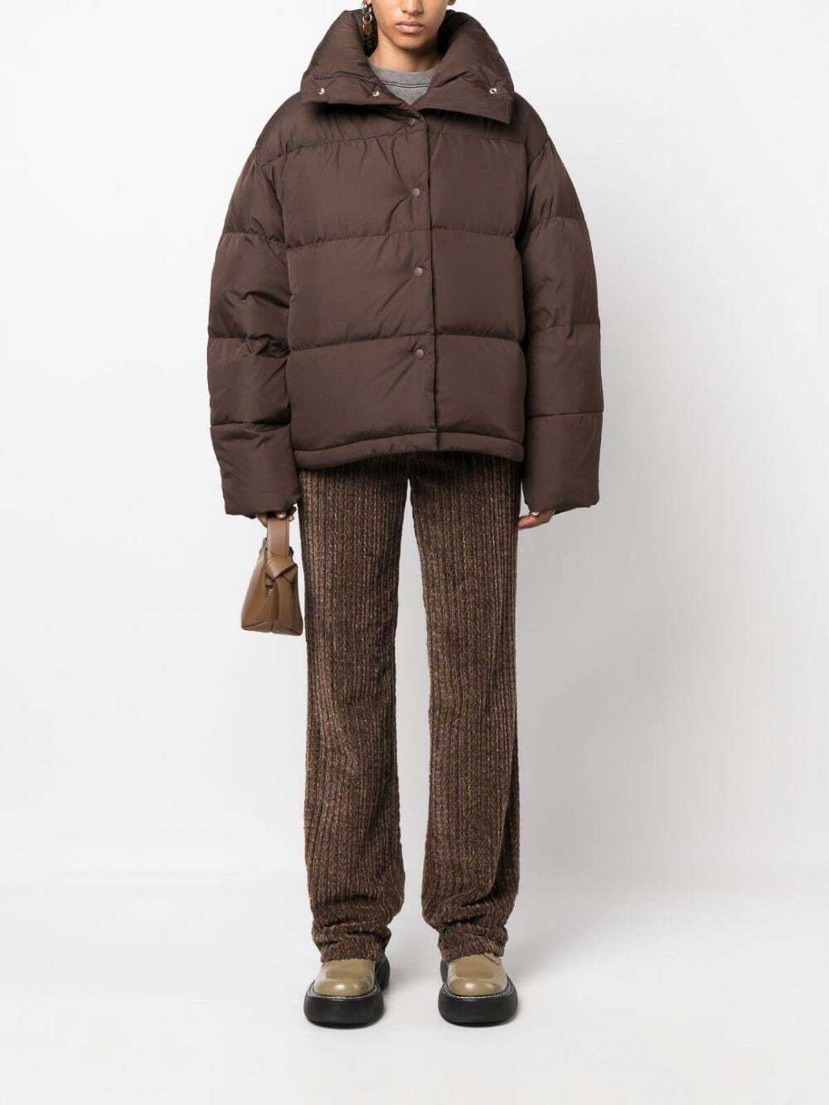 Acne Studios Logo-print puffer jacket - Camel - Women