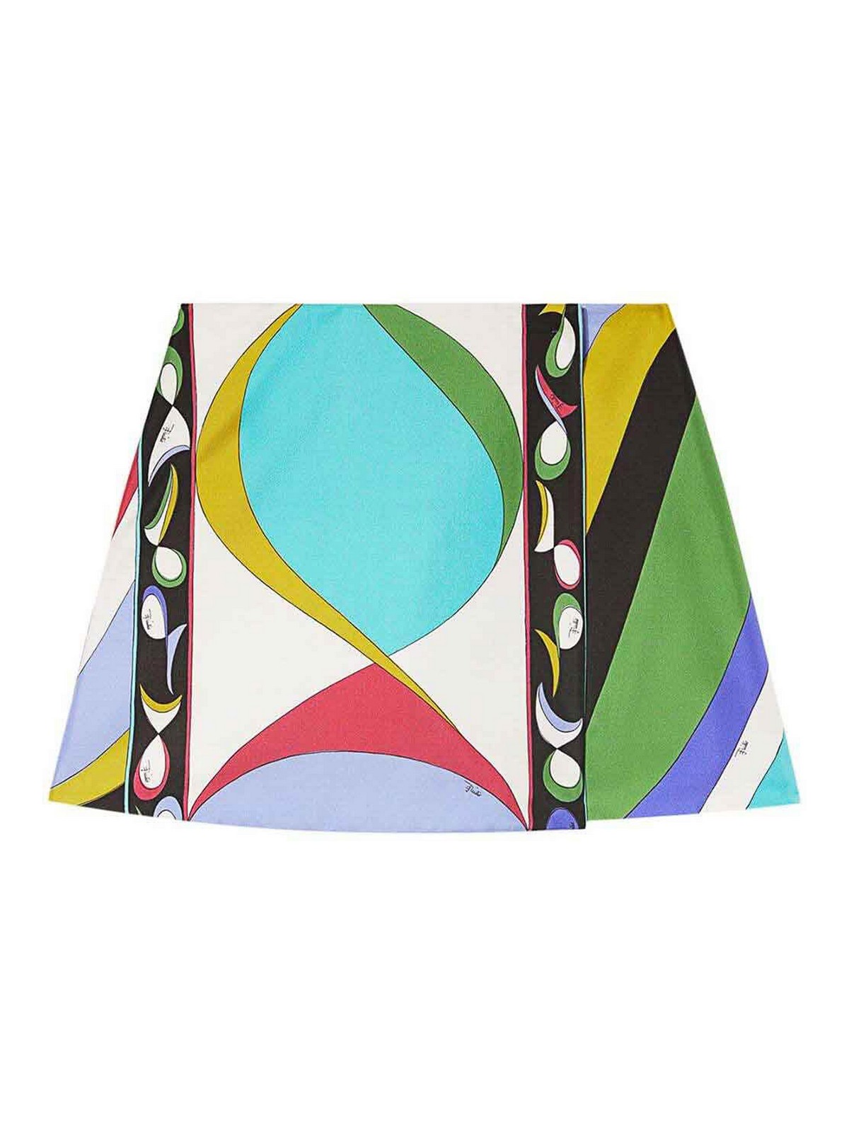 Emilio Pucci Silk twill skirt - Multicolour|3RRV253R771039