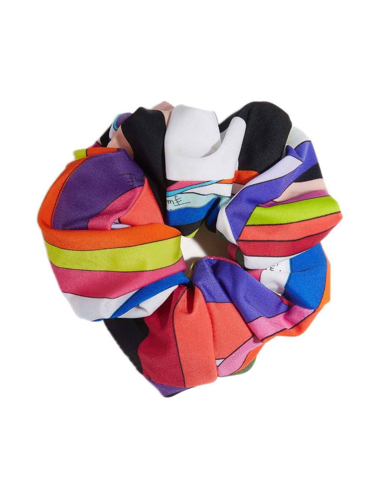 Emilio Pucci Multicolor Silk Printed Long Scarf Headband Emilio Pucci