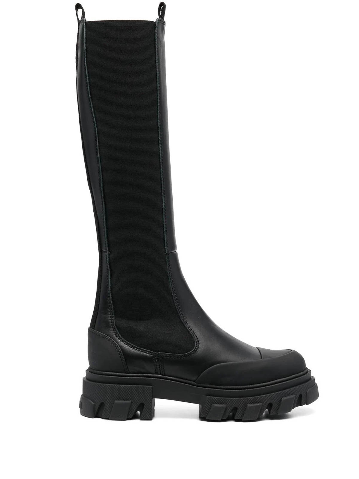 【関税込み】GANNI ブラック アンダーニー バイカーブーツ Ganni Biker tubular mid shaft boots for Women - Black in UAE