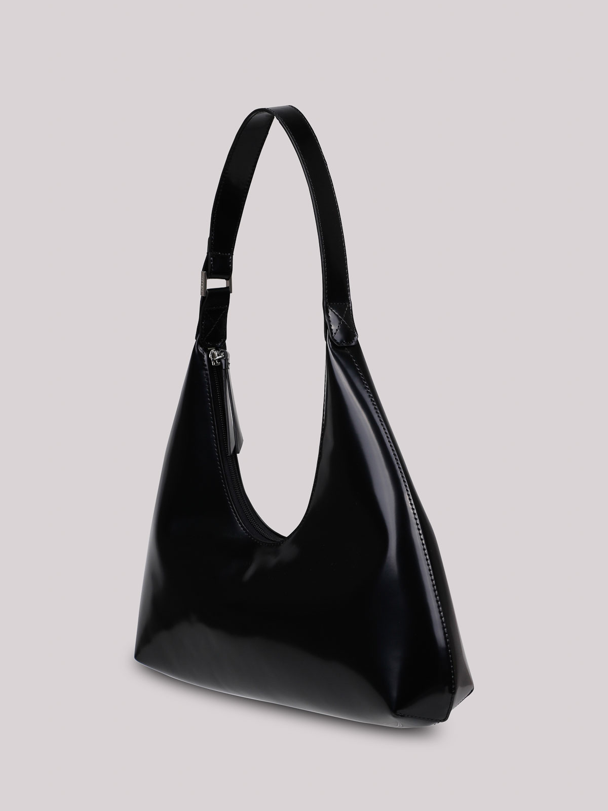 by Far Amber Leather Shoulder Bag Black