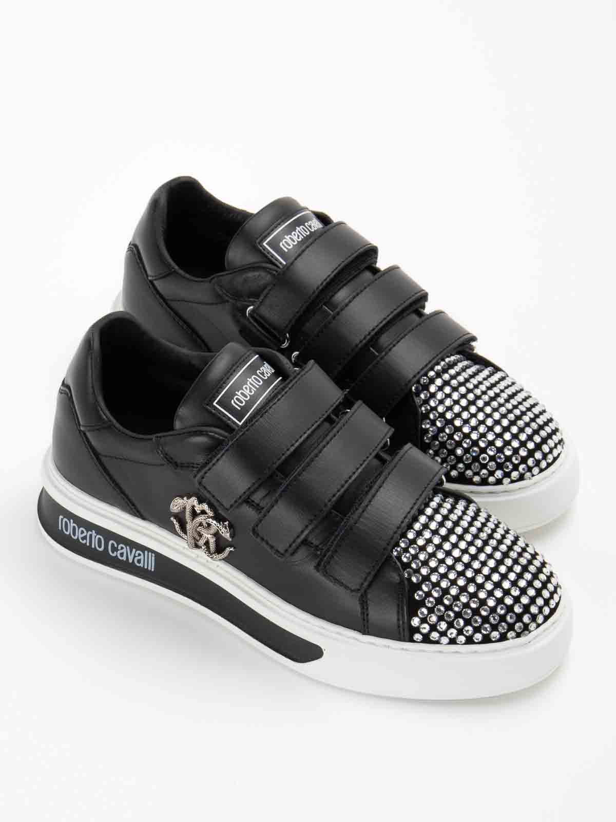 Shop Roberto Cavalli Sneakers In Black