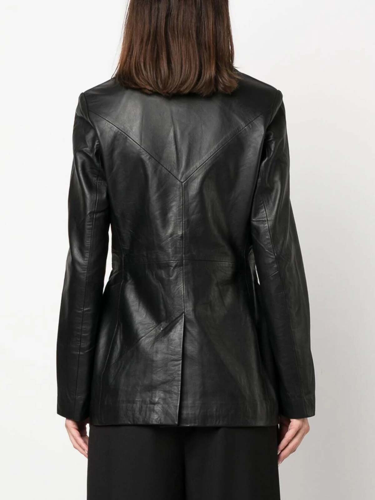 Remain Birger Christensen Fitted leather blazer | 5007901001000