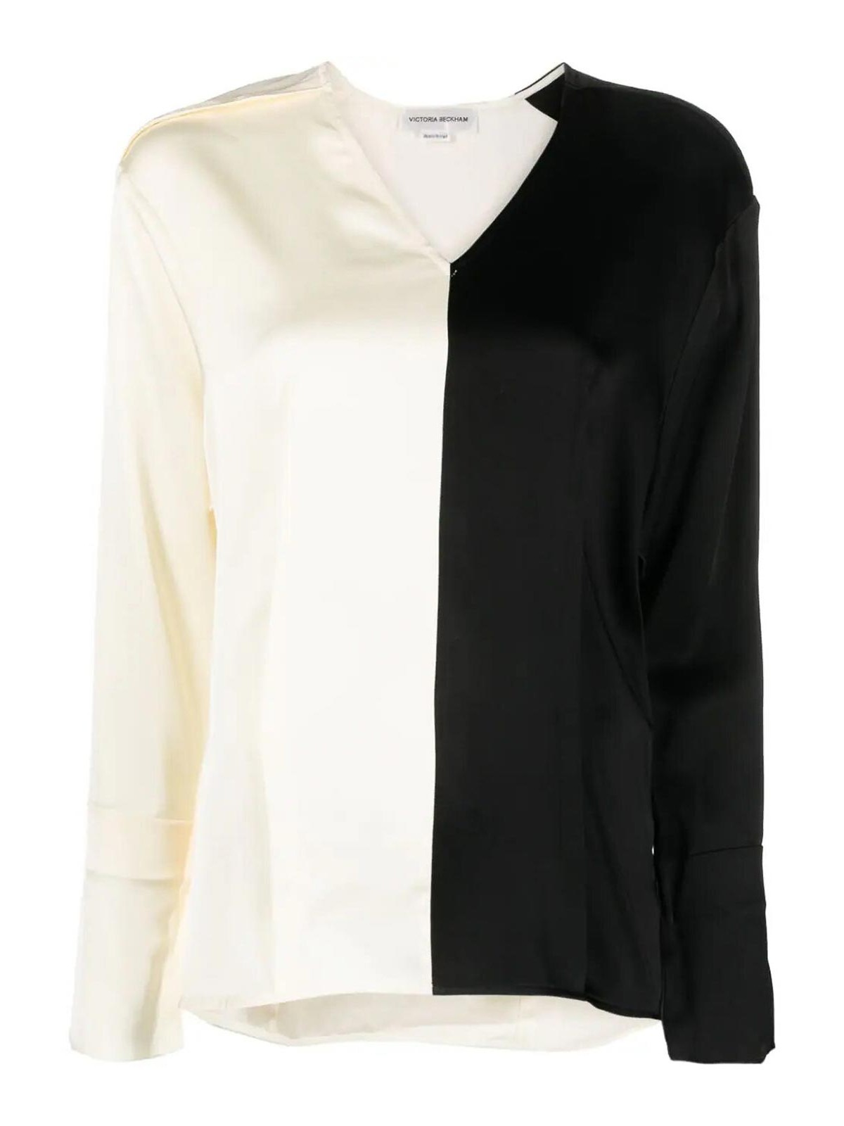 Shop Victoria Beckham Two-tone  Tunic In Black