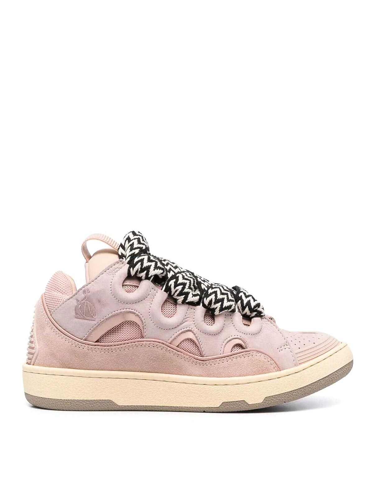 Lanvin Curb Light Sneakers In Nude & Neutrals