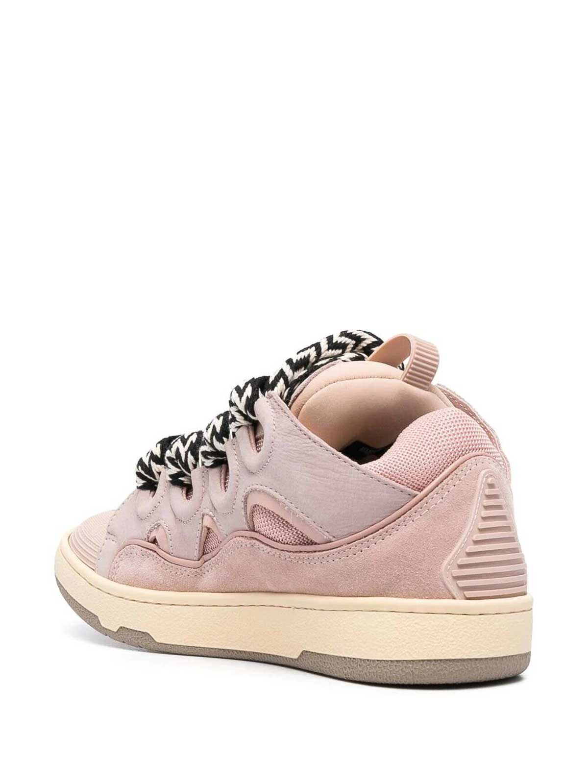 Shop Lanvin Curb Light Sneakers In Nude & Neutrals