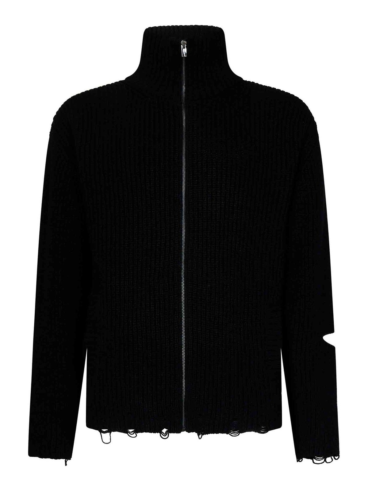 Shop A Paper Kid Zip-fastened Wool Sweater In Black