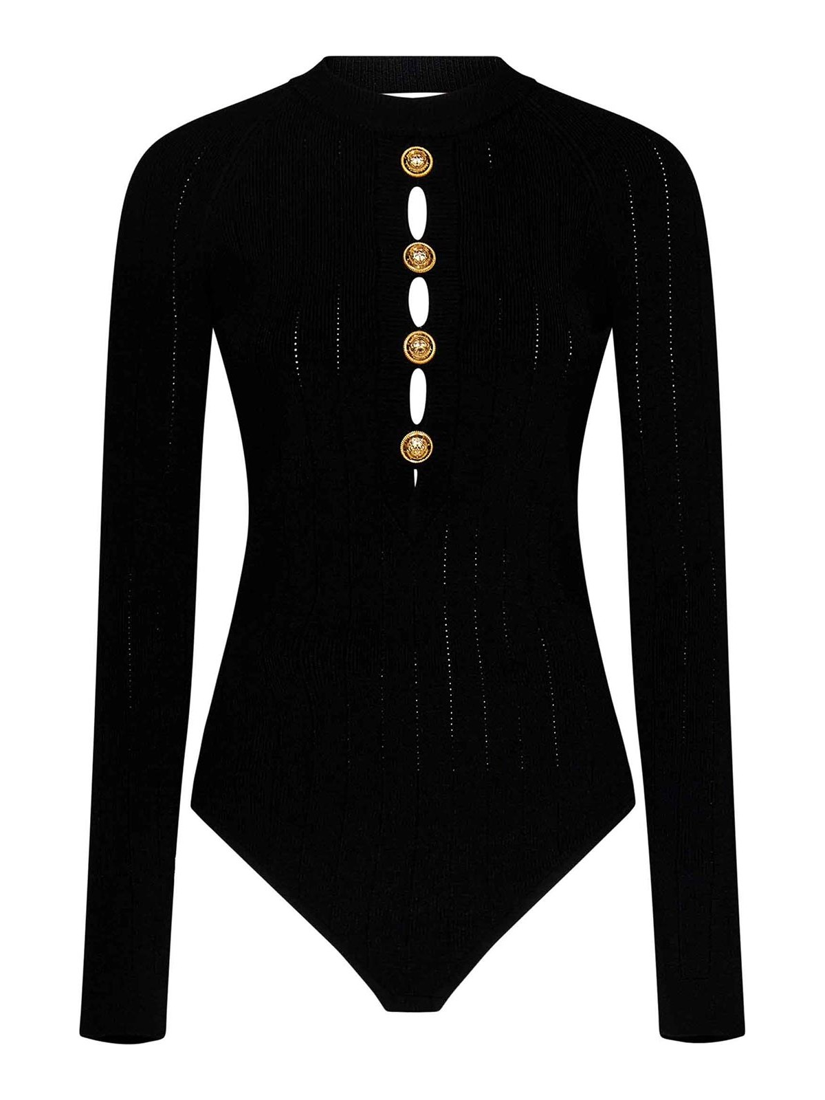 Balmain ribbed discount knit bodysuit