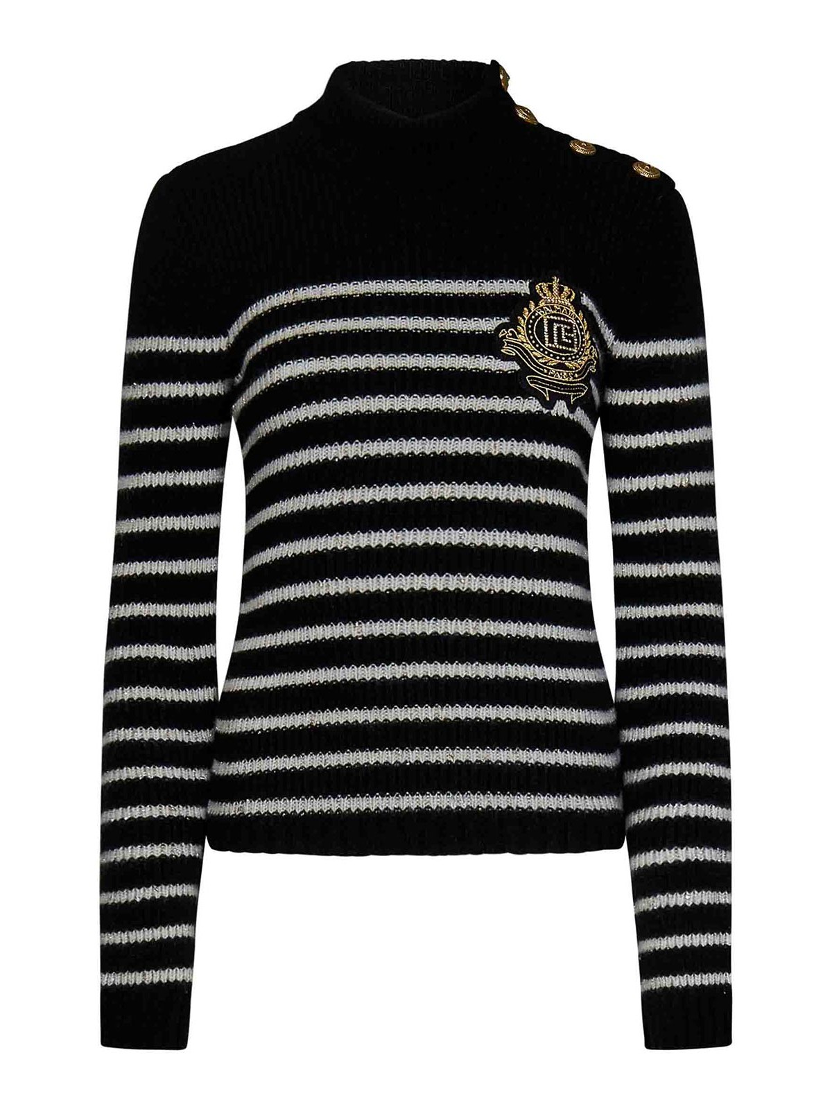 Balmain Sweaters In Black