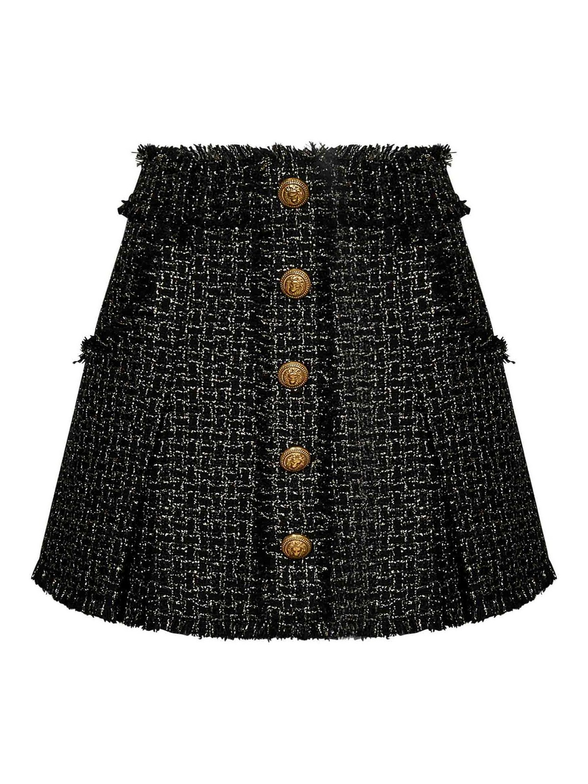 Black and gold 2025 knee length skirt