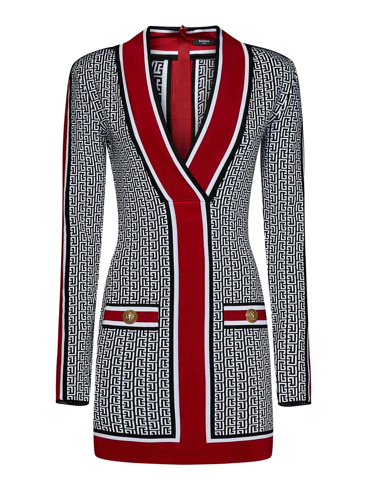 Valentino Garavani Monogram Print Zip-Up Mini Dress